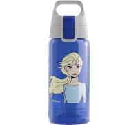 Sigg - Gourde Enfant - Viva One Elsa II (Disney) - Convient Aux Boissons Gazeuses - Étanche - Lavable Au Lave-Vaisselle - Sans BPA - Pour École & Sport - Bleu Motif La Reine Des Neiges - 0,5L