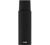 SIGG – Gourde isotherme Thermo Flask Gemstone IBT Obsidian 1,1 L Avec tasse Inox 18/8 Sans BPA Noir
