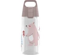 SIGG - Gourde pour enfants - Viva One Bear Family - Convient pour les boissons gazeuses - Anti-fuite - Passe au lave-vaisselle - Sans BPA - Pour le sport et l'école - Bleu - 0,5 l