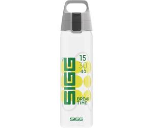 Sigg - Gourde Transparente Tritan - Total Clear ONE My Planet Break Time - Convient Aux Boissons Gazeuses - Lavage Au Lave-Vaisselle - Étanche - Sans BPA - Tennis, Sport, Rando - Jaune/Gris - 0,5L