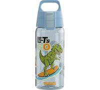 Sigg Gourde Tritan Renew pour enfant - Total Color ONE Kids Let's Go - Convient pour les boissons gazeuses - Passe au lave-vaisselle - Anti-fuite - Sans BPA - Sport et l'école - Dinosaure - Bleu - 0,5