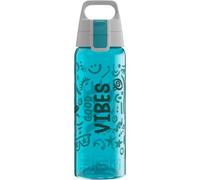 Sigg - Gourde Tritan - Total Color ONE Good Vibes Bleu - Convient Aux Boissons Gazeuses - Lavage Au Lave-Vaisselle - Étanche & Poids Plume - Sans BPA - 0,6L