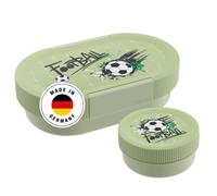 Sigg Lumo Football Splash - Boîte à déjeuner pour enfant avec boîte supplémentaire - Boîte à déjeuner légère comme une plume de football - 2 en 1 - Sans BPA - Vert - 0,8 l