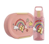 SIGG LUMO Kids Rainbow - Gourde Viva One 0,5 l et boîte à déjeuner Lumo Kids 0,8 l - Passe au micro-ondes et au lave-vaisselle - Sans BPA - Légère - Pour l'école, la maternelle et les loisirs