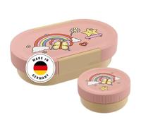 SIGG Lumo Rainbow Plus - Boîte à déjeuner pour enfant avec boîte supplémentaire - Boîte à déjeuner légère comme une plume de football - 2 en 1 - Sans BPA - Pink - 0,8 l