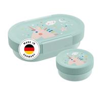 SIGG Lumo Unistar Plus 2 in 1 - Boîte à déjeuner pour enfant avec boîte supplémentaire - Boîte à déjeuner légère licorne - 2 en 1 - Sans BPA - Bleu clair - 0,8 l