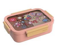 Sigg NIMO Kids Set Peace & Love - Plateau intérieur et boîte à goûter étanche - Passe au micro-ondes et au lave-vaisselle - Sans BPA - Léger - Pour l'école et les loisirs - 800 ml