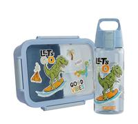 Sigg NIMO Let's Go Ensemble gourde pour enfant 500 ml, boîte à déjeuner | Boîte à sandwich anti-fuite avec 3 compartiments et gourde pour enfants avec passoire, passe au lave-vaisselle