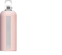 Sigg Star Bouteille d'eau (0.5 L / 0.85 L), Gourde hermétique sans substances nocives, Bouteille en verre résistante à la chaleur avec enveloppe en silicone souple