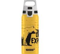 SIGG Gourde enfant aluminium WMB ONE Brave Bear – Étanche, légère, sans BPA – Jaune 0,6 L