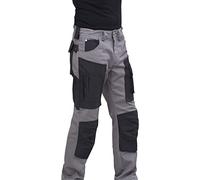 SIGGI - Pantalon de Travail 'Hammer' en Coton 60% et Polyester 40%, Couleurs diverses. 2 Poches et Porte-Monnaie. Poids au m² GR. 240 - Taille: XXXL - Variantes: Gris/Noir