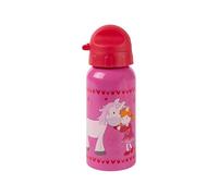 Sigikid Pinky Queeny Bouteille d'eau en acier inoxydable, anti-fuite, sans BPA, durable, légère, avec bouchon à vis, facile à nettoyer, pour enfants de 3 à 8 ans, référence 25288, licorne/rose-rouge,