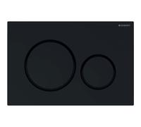 Sigma20 Plaque de déclenchement double touche noir brillant, contour noir mat (115.882.DW.1)