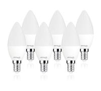 Sigmaled lighting - Ampoule LED E14 6W (équivalent 50W) - 550 Lumen - Blanc Neutre 4000K - Culot Edison à Vis E14 - Lampe LED Bougie C37 - Lot de 6