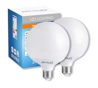 Sigmaled lighting - Ampoule LED E27 Globe G120 20W 2200 lm, Blanc Chaud 2800K, Équivalent 170W, CRI>80, Ø120 mm, Grande Ampoule LED Sphérique Décorative, Économie d’Énergie, Non Dimmable, Lot de 2