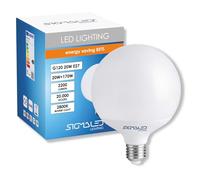 Sigmaled lighting - Ampoule LED E27 Globe G120 20W 2200 lm, Blanc Chaud 2800K, Équivalent 170W, CRI>80, Ø120 mm, Grande Ampoule LED Sphérique Décorative, Économie d’Énergie, Non Dimmable