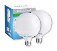 Sigmaled lighting - Ampoule LED E27 Globe G120 20W 2200 lm, Blanc Naturel 4000K, Équivalent 170W, CRI>80, Ø120 mm, Grande Ampoule LED Sphérique Décorative, Économie d’Énergie, Non Dimmable, Lot de 2