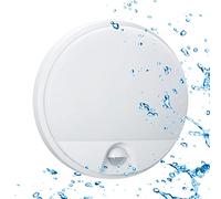 Sigmaled lighting, Plafonnier LED 10W avec DÉTECTEUR de mouvement pour extérieur, Étanche IP54, Blanc Chaud 3000K, 900 Lm, Applique RONDE, Éclairage mural