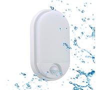 Sigmaled lighting, Plafonnier LED 10W avec DÉTECTEUR de mouvement pour extérieur, Étanche IP54, Blanc Naturel 4000K, 900 Lm, Applique OVALE, Éclairage mural