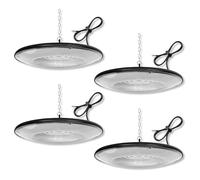 Sigmaled lighting, Projecteur industriel LED UFO High Bay 150W 15000 lm, Lampe Industrielle IP65 Étanche, Blanc Froid 6000K, Éclairage pour Usine, Entrepôt, Atelier, Garage, Lot de 4