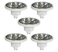 Sigmaled lighting - Spot LED AR111 GU10 14W (équivalent halogène 110W) - 220V/240V AC - Blanc Chaud 3000K - 1000 lumen - Ampoule LED AR111 - Lot de 5
