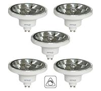 SIGMALED LIGTHING, SPOT LED AR111 DIMMABLE GU10 14W (équivalent 110W halogène), 1000 lumens, Blanc Naturel 4000K, Ampoule Gradable AR111, LOT DE 5