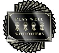 Sign Boat Name : Teacher Appreciation Bulk Play Well with Others Motivation for Adult Coated Funny Bumper Stickers for Cars (12 x 18 cm - 6 pièces)