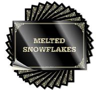 Sign Funny House - Flocons de neige fondus en vinyle holographique pour intérieur et extérieur | Camion pour homme, garage, panneau amusant (20 x 30 cm, 1 pièce)