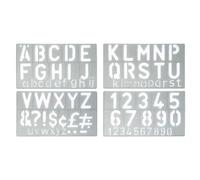 Sign Trace Lettre Abs Translucide 4 Planche 50 Mm Majucule Minuscule Chiffre Symbole