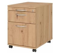 SIGNA AC20 BM - Caisson bureau sur roulettes Chênes Noueux poignée arche métal