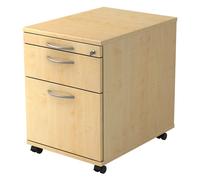 SIGNA AC20 BM - Caisson bureau sur roulettes Érable poignée arche métal
