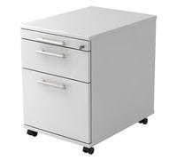 SIGNA AC20 RE - Caisson bureau sur roulettes Blanc poignée de bastingage plastique