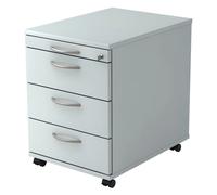SIGNA AC30 - Caisson bureau sur roulettes poignée arche métal Gris