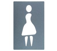 SIGNA Gris Anthracite - Plaque Signalétique Femme en Acier - SOCONA Ref. SG61