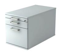 SIGNA TC20 - Caisson bureau sur roulettes poignée chrome métal Gris