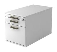 SIGNA TC20 SG - Caisson bureau sur roulettes Blanc poignée striée en plastique