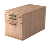 SIGNA TC20 SG - Caisson bureau sur roulettes Noyer poignée striée en plastique