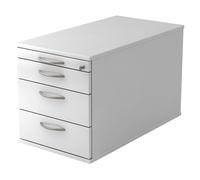 SIGNA TC30 - Caisson bureau sur roulettes poignée arche métal Blanc
