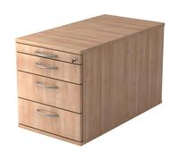 SIGNA TC30 - Caisson bureau sur roulettes poignée arche métal Noyer