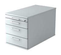 SIGNA TC30 RE - Caisson bureau sur roulettes Gris poignée de bastingage plastique