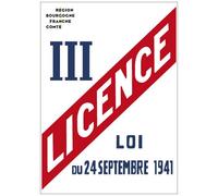 Signalétique.biz France - Adhésif Licence III - Personnalisable avec Le Logo de Votre Région - Région Bourgogne - Franche Comté - 150 x 200 mm - Protection Anti-UV