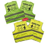 Signalétique.biz France - LOT DE 1 GILET GUIDE-FILE ET 1 GILET SERRE-FILE (1xWGILET_GF + 1xWGILET_SF) - Vert fluo - L - -