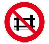 Signalétique.biz France - Panneau Interdiction de Déposer et d'Entreposer. Signalisation Interdiction. Sticker Stockage Interdit, Panneau PVC, Alu - Diamètre 125 mm - Adhésif