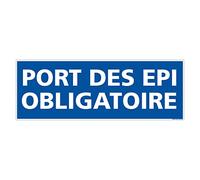 Signalétique.biz France Panneau Obligation Port des EPI 350 x 125 mm Plastique PVC 1,5 mm