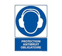 Signalétique.biz France - Panneau Port du Casque Anti-bruit - 300 x 420 mm - Adhésif
