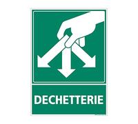 Signalétique.biz France - Panneau Recyclage Tri des Dechets en Dechetterie 450 x 630 mm Aluminium