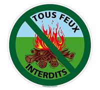 Signalétique.biz France - Panneau Tous Feux Interdits Zone Nature Diametre 250 mm PVC 1,5 mm