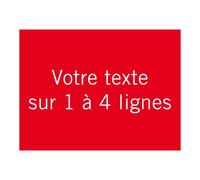 Signalétique.biz France - Plaque Gravée Personnalisable Avec Le Texte de Votre Choix - 1 à 4 Lignes - 200 x 150 mm - Rouge Avec Écriture Blanche