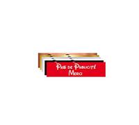 Signalétique.biz France - Plaque Gravée Pour Boîte Aux Lettres Pas de Publicité Merci - Dimensions 10 x 2,5 Cm - Coloris Rouge avec Écriture Disney Blanche