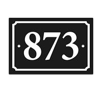 Signalétique.biz France - Plaque Numéro de Maison - Plaque de Rue | Verre acrylique, 100 x 150 mm, Noir, bricolage, protection ou fabrication sur mesure